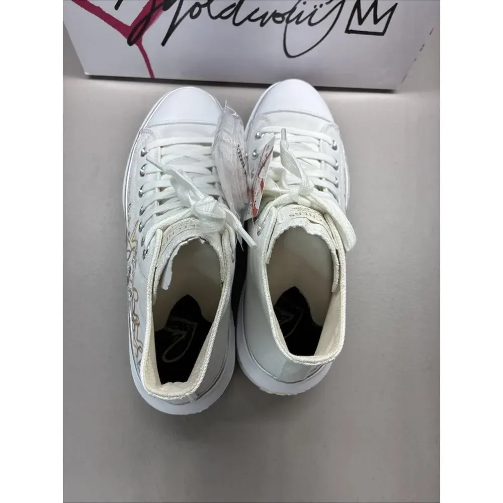 Skechers x James Goldcrown Women's 9.5 Cordova Classic Chic Love White Sneakers
